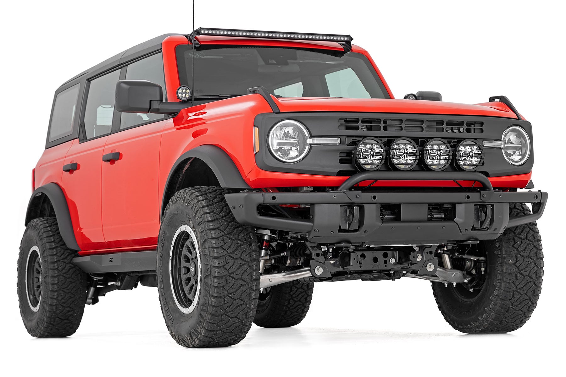 Black Series Halo LED Light Pair | White/Amber DRL | 6.5 Inch | Round by Rough Country