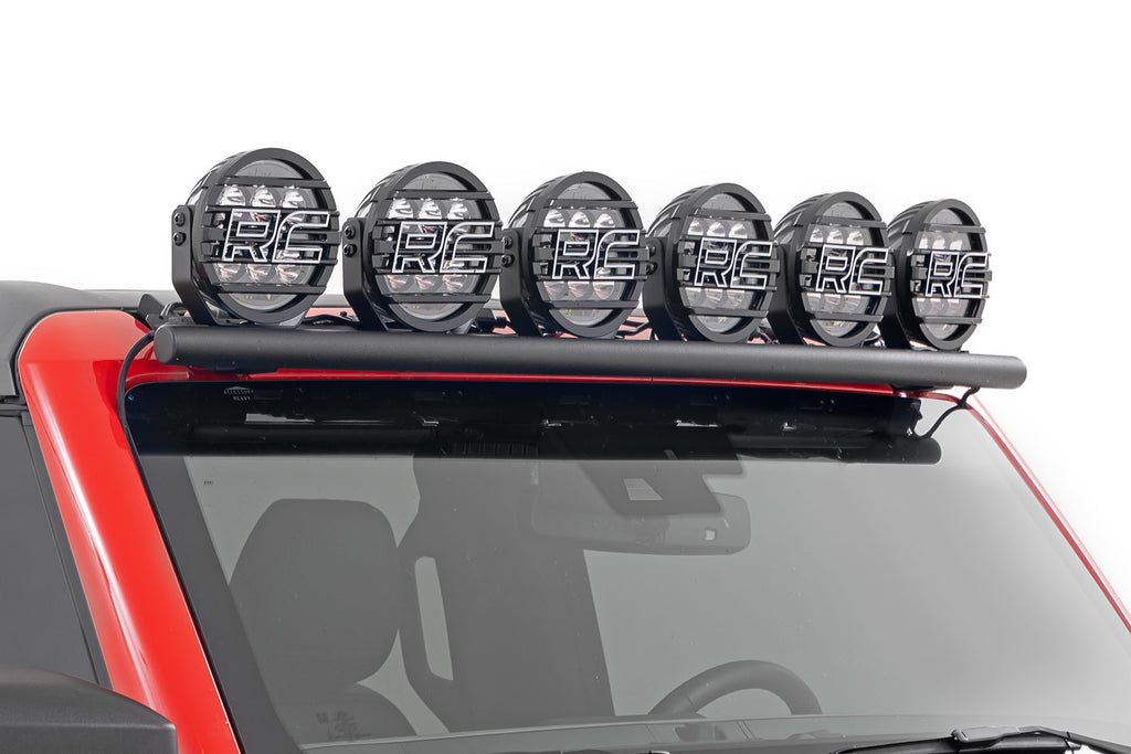 Black Series Halo LED Light Pair | White/Amber DRL | 6.5 Inch | Round by Rough Country