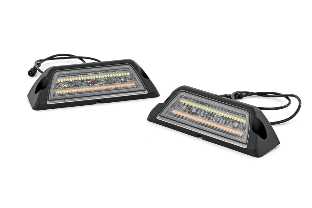 6 Inch LED Angled Light Pods | White/Amber | Pair by Rough Country