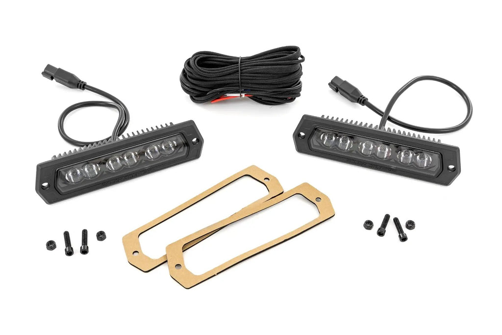 6 Inch Black Series LED Lights | Flush Mount | Pair by Rough Country