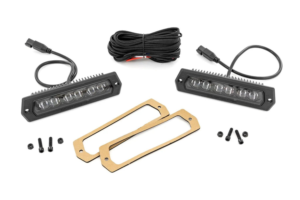 6 Inch Black Series LED Lights | Flush Mount | Pair by Rough Country