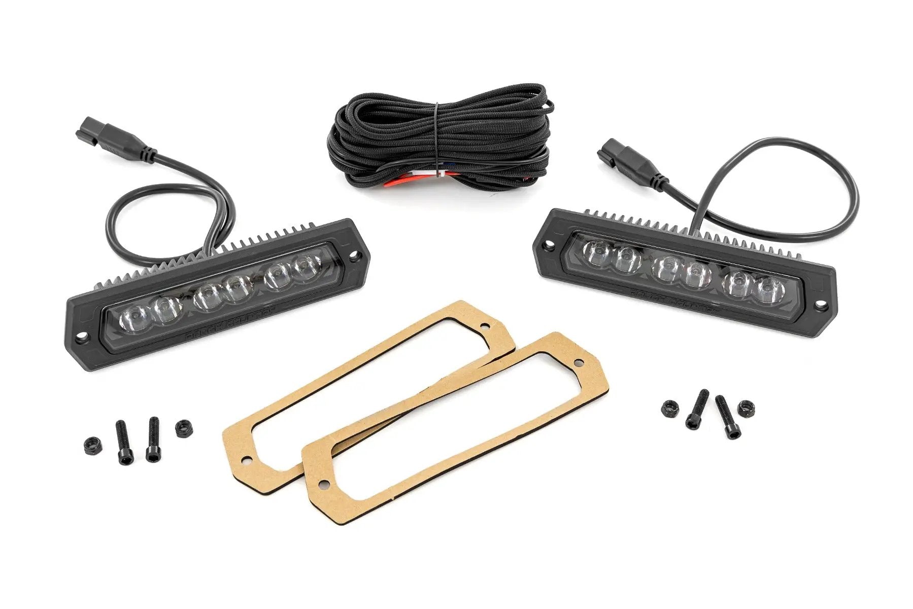 6 Inch Black Series LED Lights | Flush Mount | Pair by Rough Country