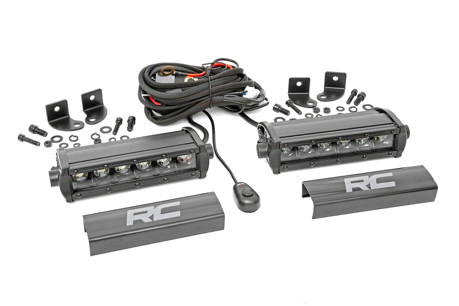 6 Inch Black Series LED Light Bar | Single Row | Pair by Rough Country
