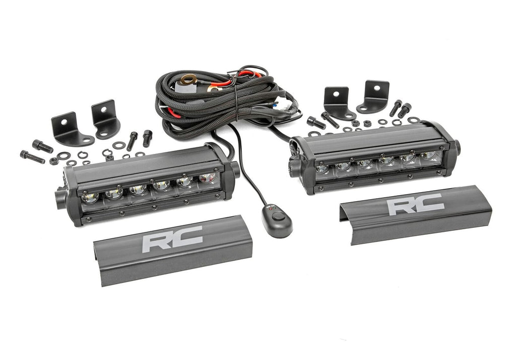 6 Inch Black Series LED Light Bar | Single Row | Pair by Rough Country