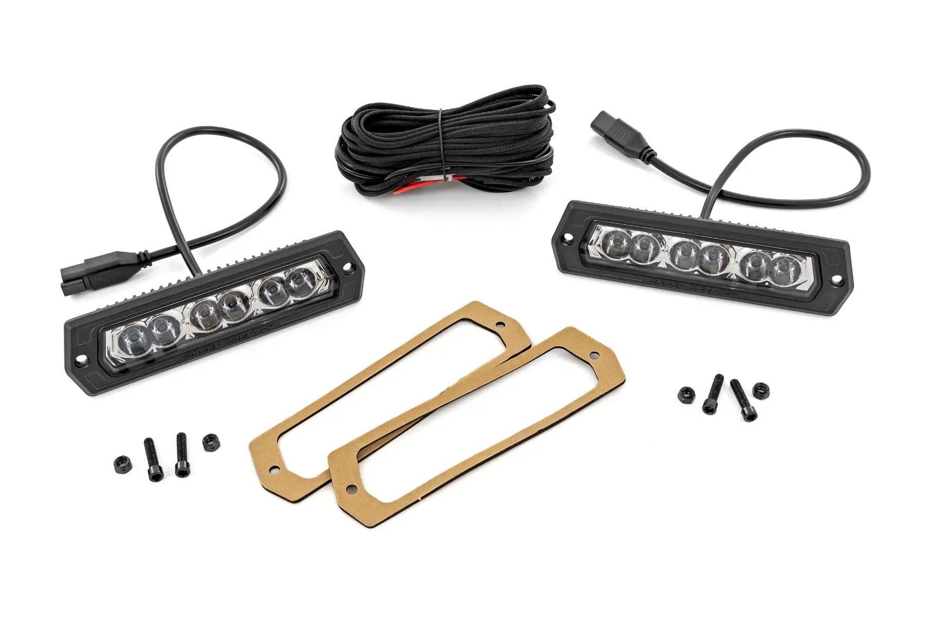 6 Inch Chrome Series LED Lights | Flush Mount | Pair by Rough Country