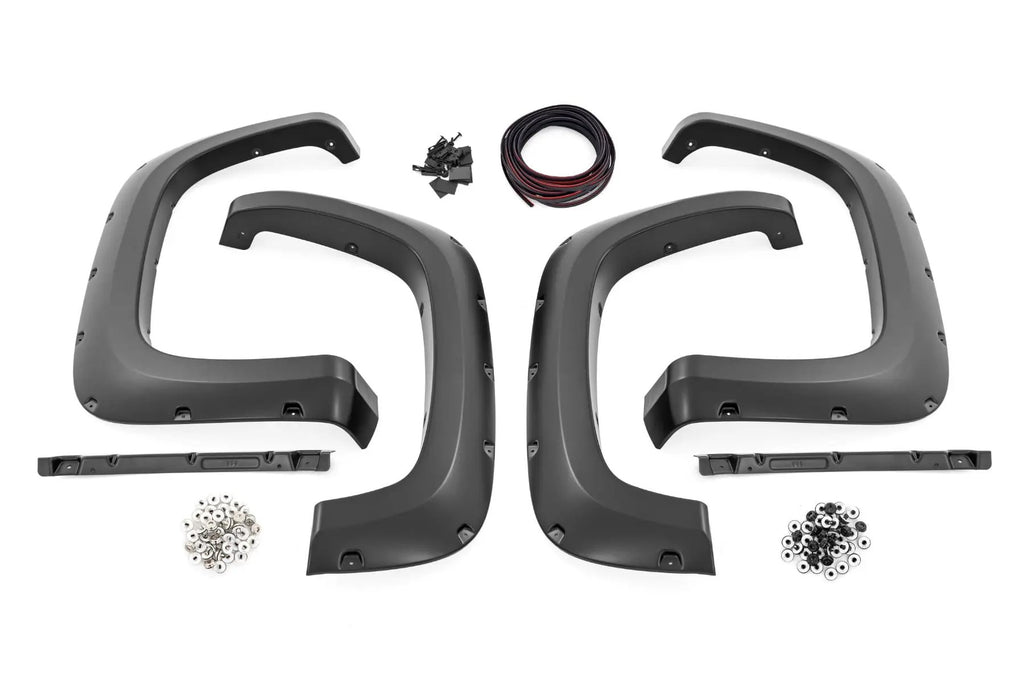 Pocket Fender Flares | GBA Black | Chevy Silverado 2500 HD/3500 HD (20-26) by Rough Country