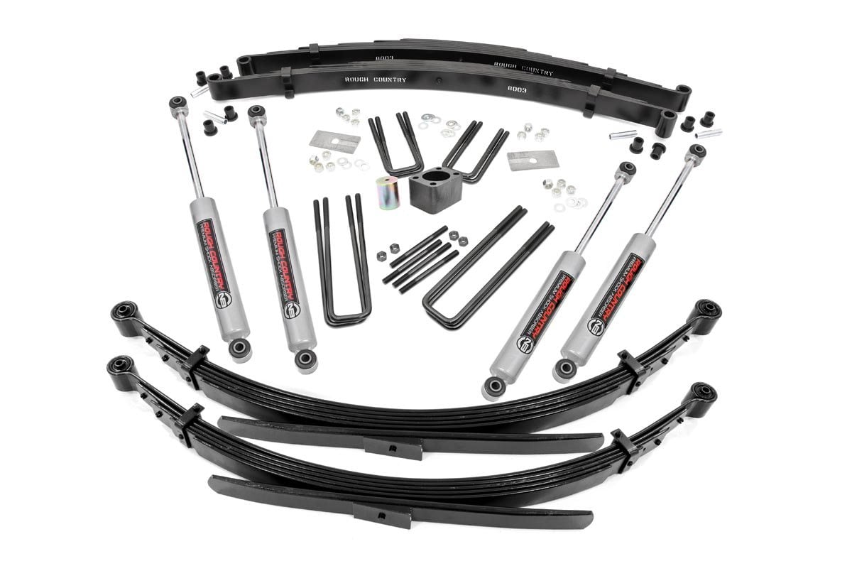 4 Inch Lift Kit | Rear Springs | Dodge W100 Truck/W200 Truck 4WD (1970-1974) by Rough Country