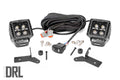 LED Light Kit | Hinge Mount | 2" Black Pair | White DRL | Jeep Gladiator JT/Wrangler JL (18-26) by Rough Country
