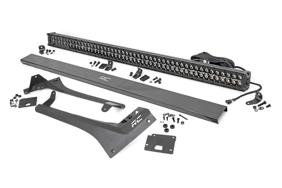 LED Light Kit | Windshield | 50" BLK Dual Row | Amber DRL | Jeep Gladiator JT/Wrangler JL (18-26)