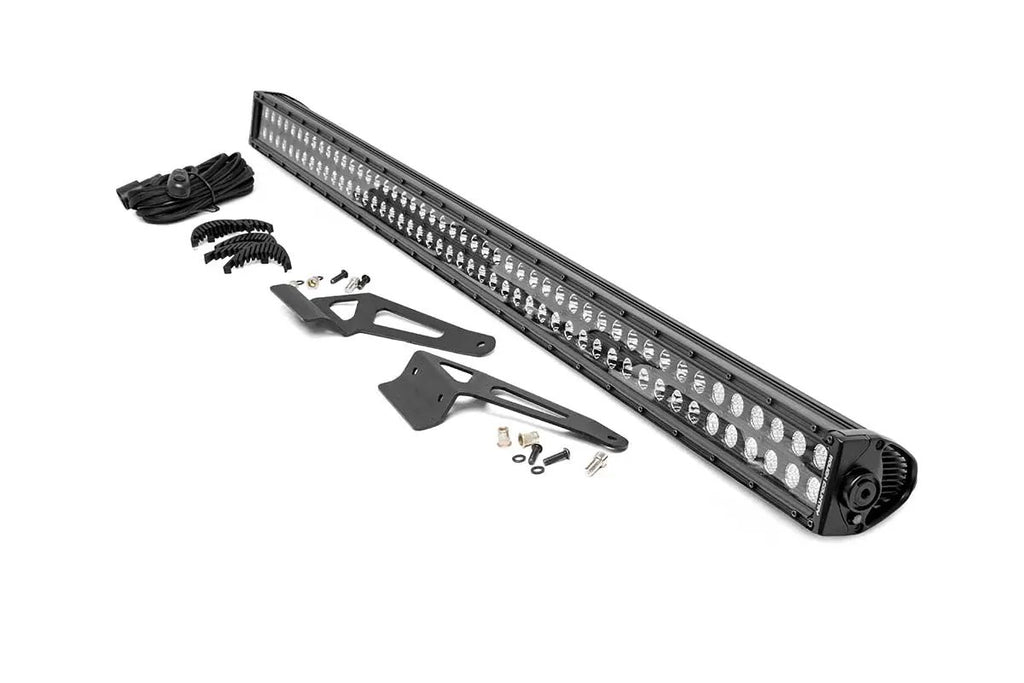 LED Light | Windshield | 50" Black Dual Row | Can-Am Defender HD 5/HD 8/HD 9/HD 10 by Rough Country