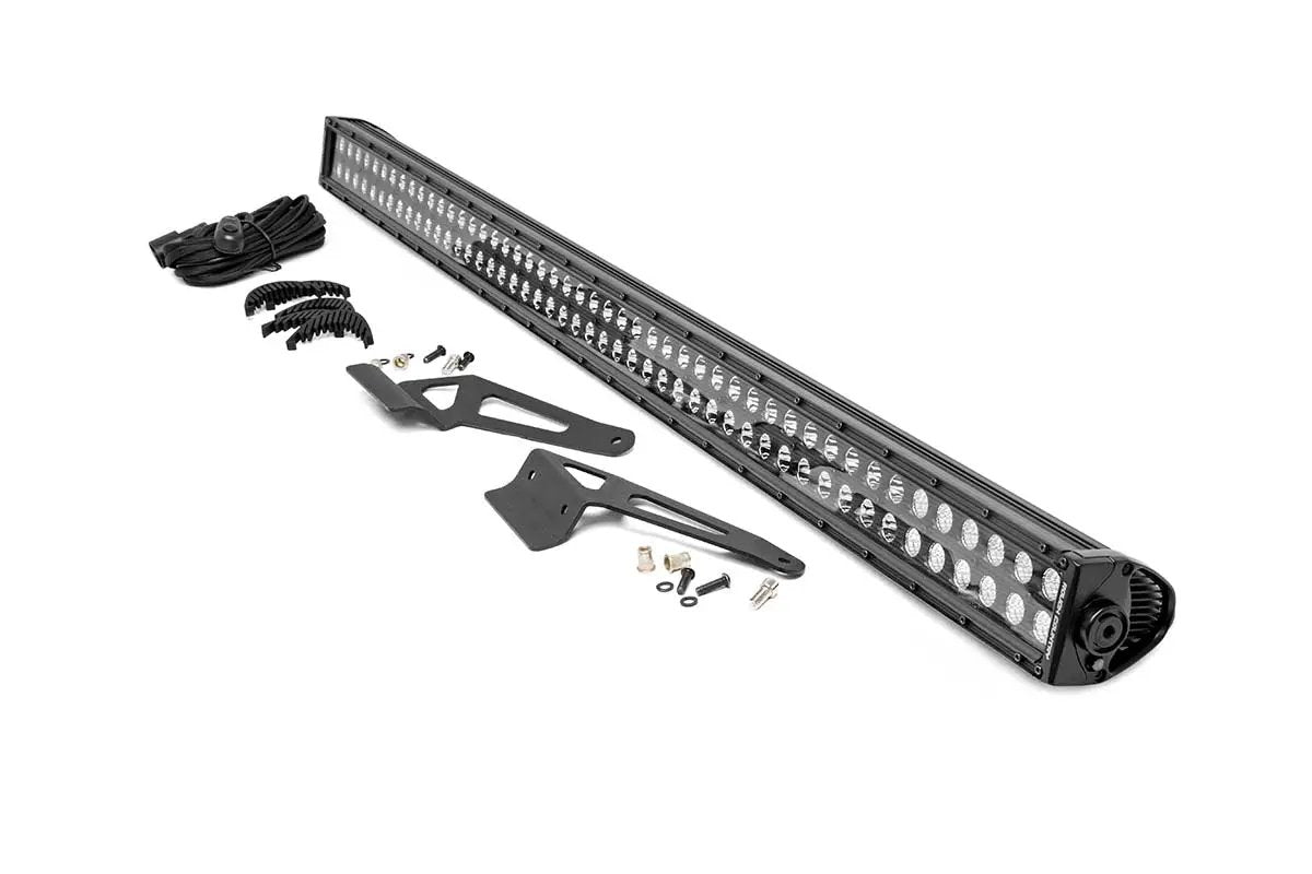 LED Light | Windshield | 50" Black Dual Row | Can-Am Defender HD 5/HD 8/HD 9/HD 10 by Rough Country
