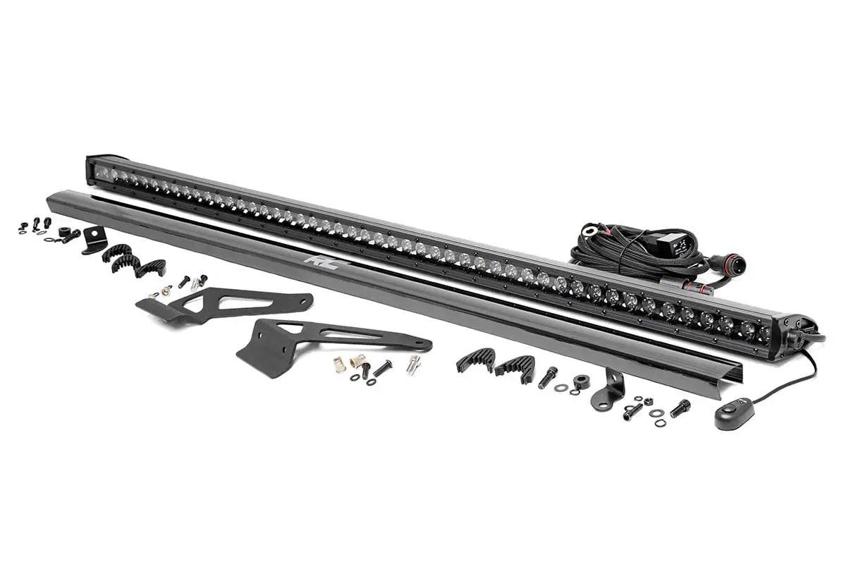 LED Light | Windhshield | 50" Blk Single Row | Can-Am Defender HD 5/HD 8/HD 9/HD 10 by Rough Country