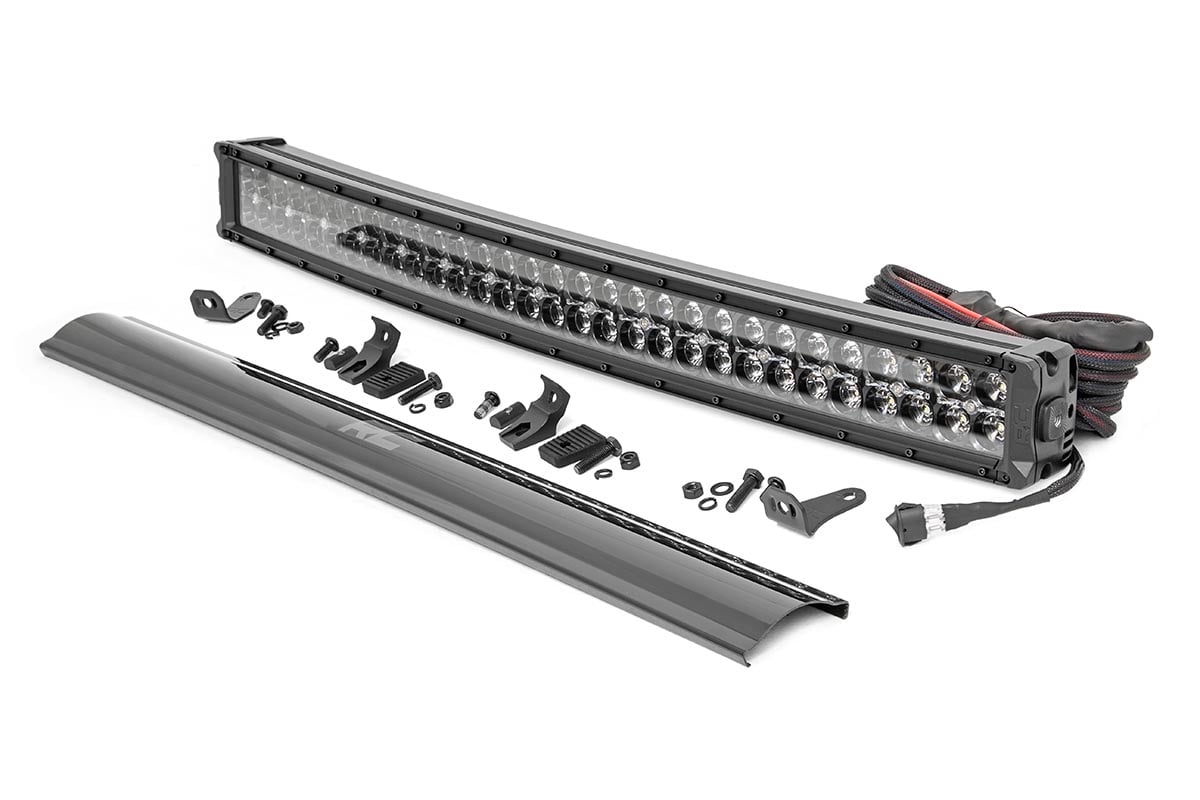 30 Inch Black Series LED Light Bar | Curved | Dual Row | Amber DRL by Rough Country