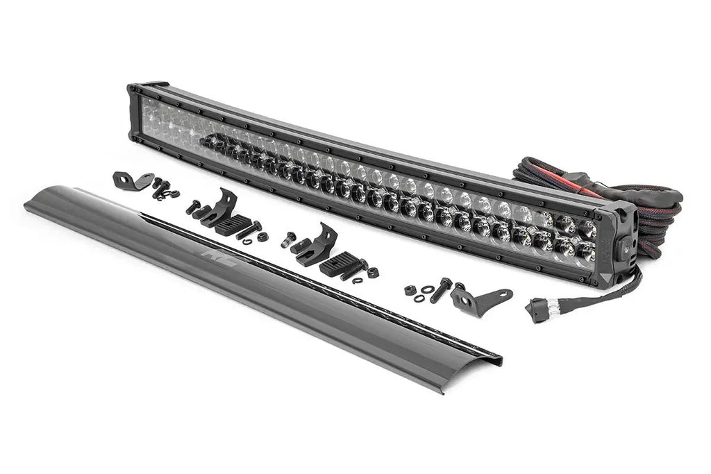 30 Inch Black Series LED Light Bar | Curved | Dual Row | Amber DRL by Rough Country