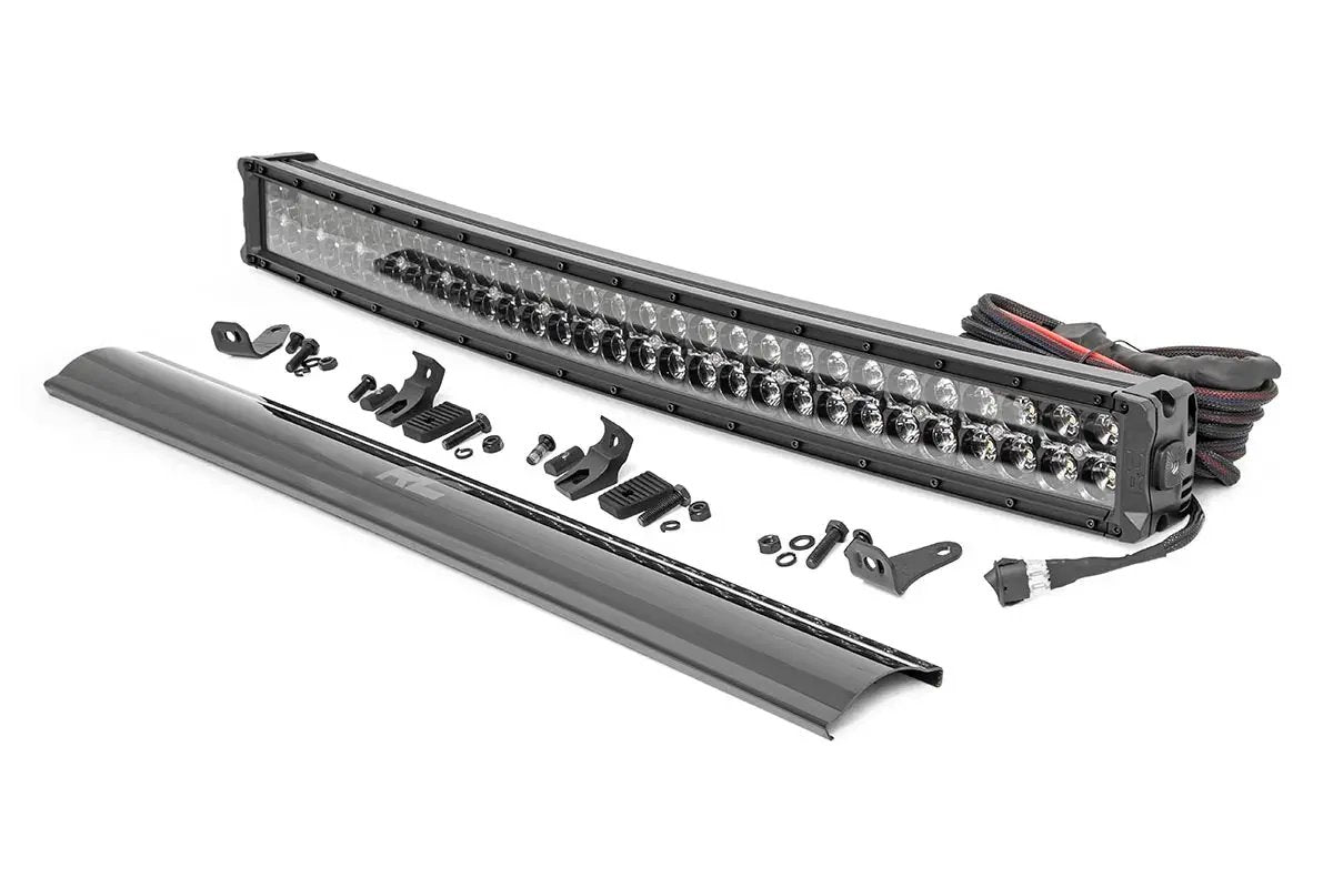 30 Inch Black Series LED Light Bar | Curved | Dual Row | Amber DRL by Rough Country