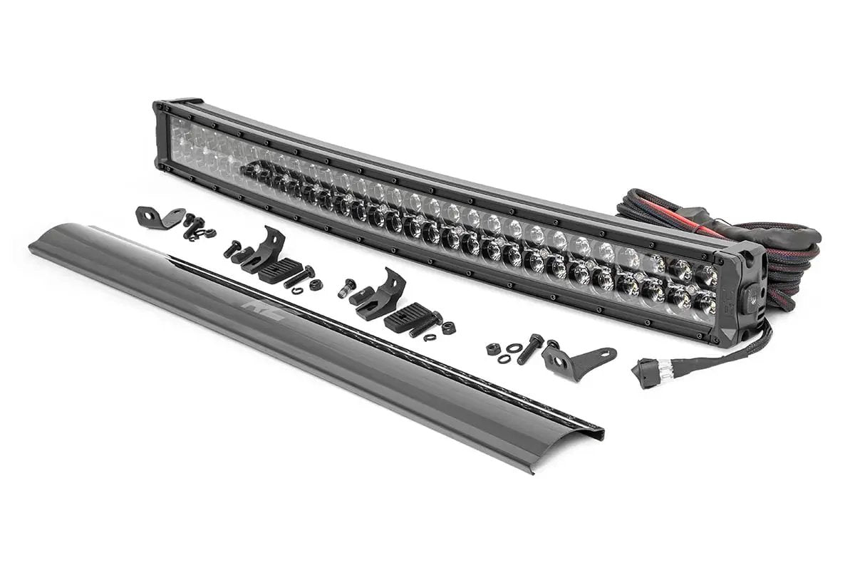 30 Inch Black Series LED Light Bar | Curved | Dual Row | Cool White DRL by Rough Country