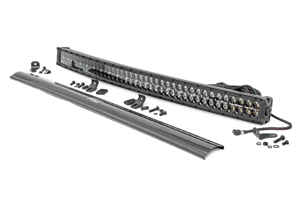 40 Inch Black Series LED Light Bar | Curved | Dual Row | Cool White DRL by Rough Country