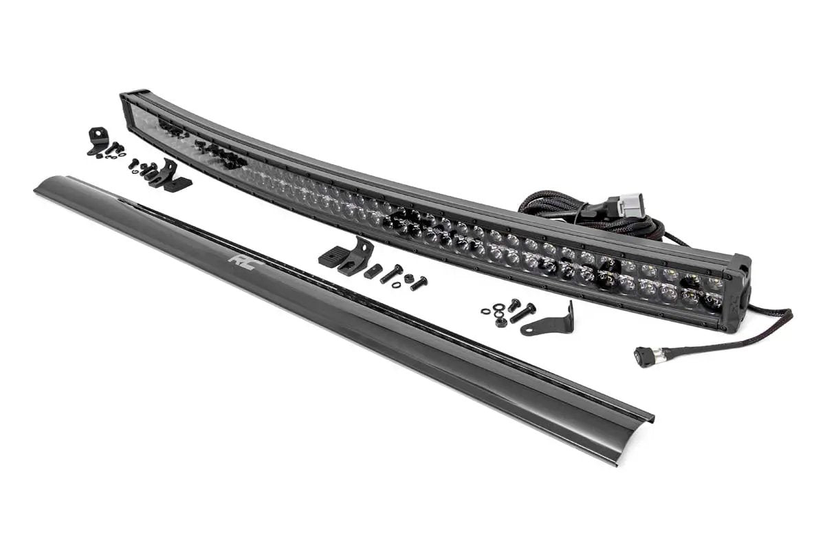 50 Inch Black Series LED Light Bar | Curved | Dual Row | Cool White DRL by Rough Country