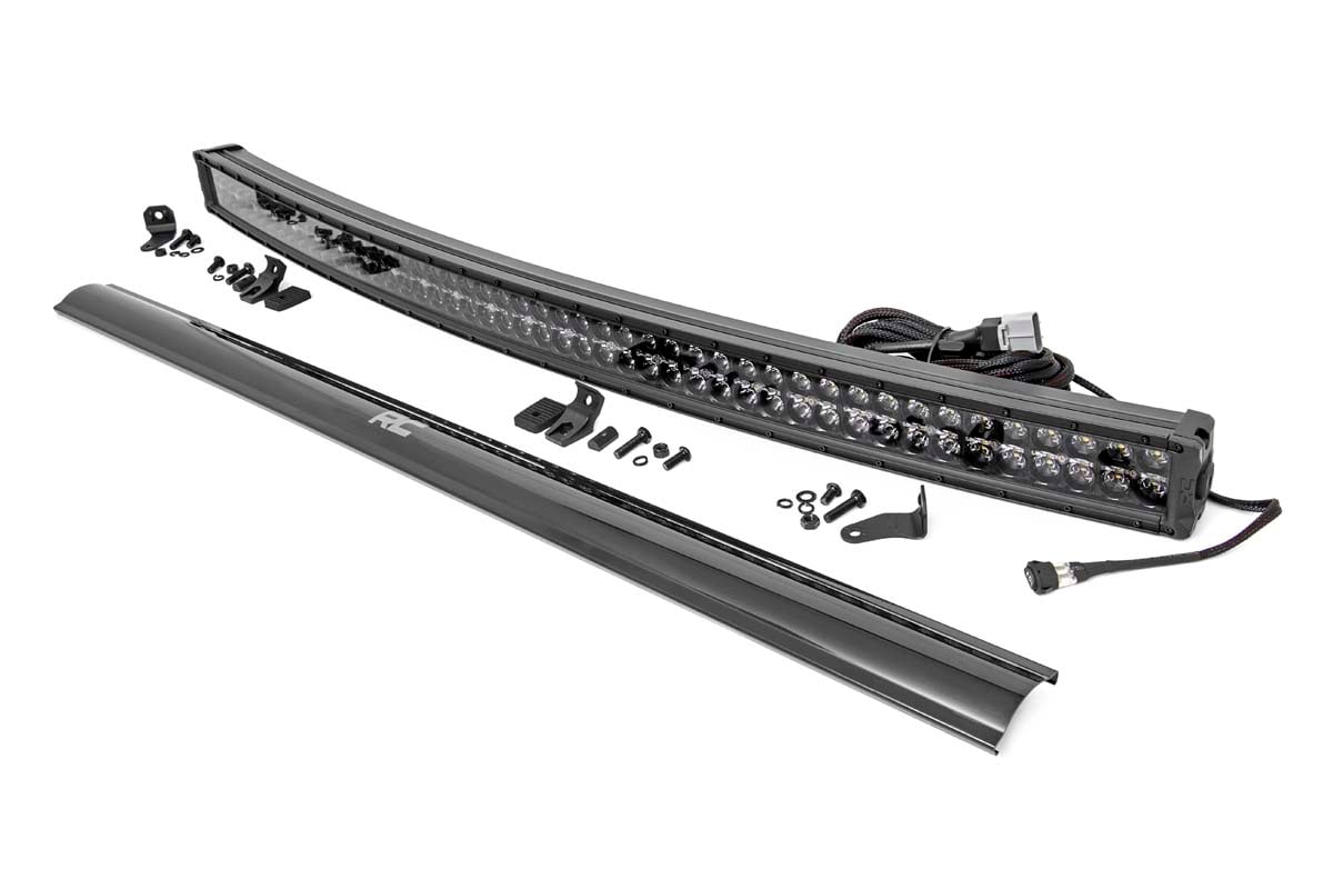50 Inch Black Series LED Light Bar | Curved | Dual Row | Cool White DRL by Rough Country