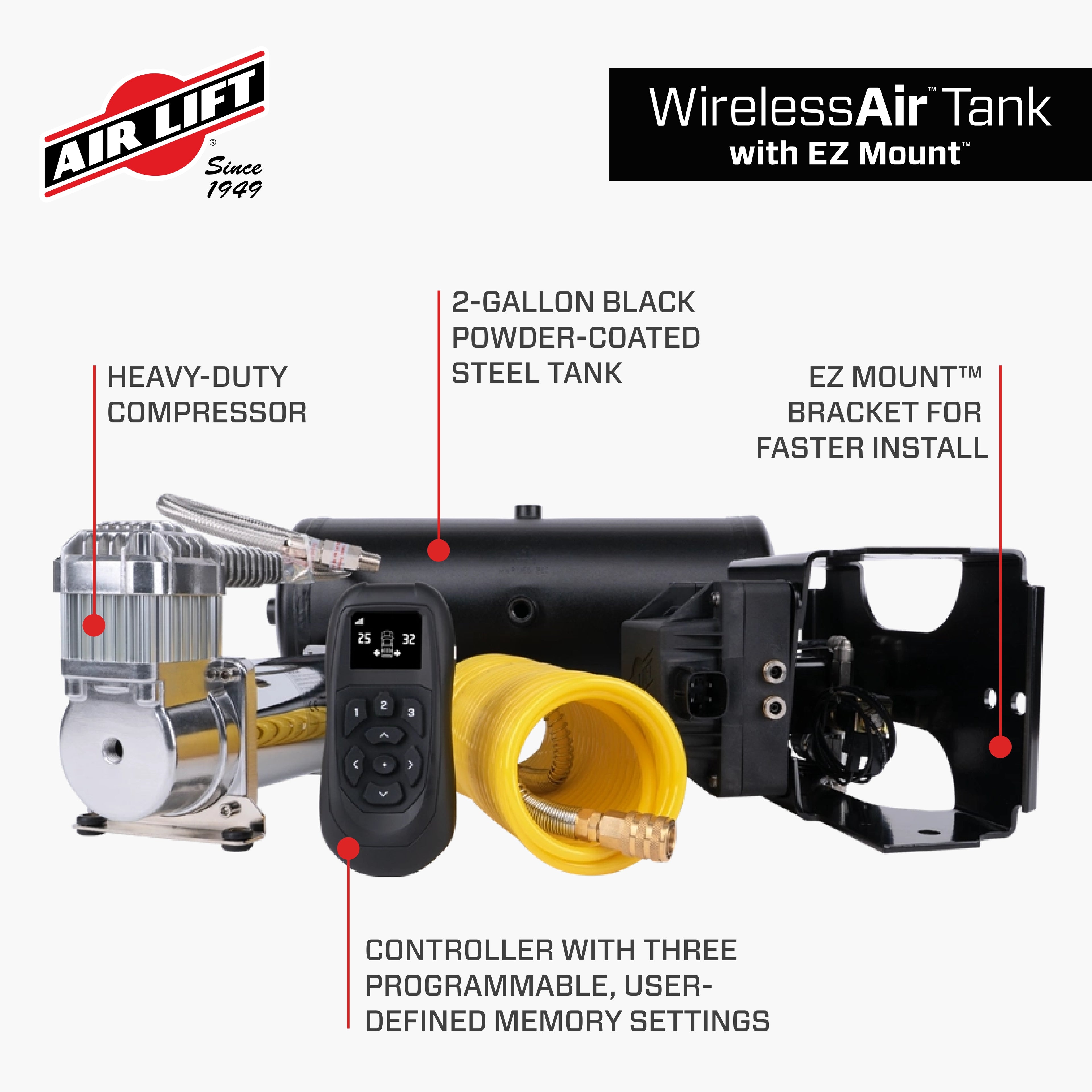 WirelessAir Tank + EZ Mount Kit by Air Lift