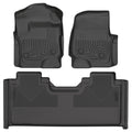 Weatherbeater Front And Second Seat Floor Liner Set; Black 93651 by Husky Liners