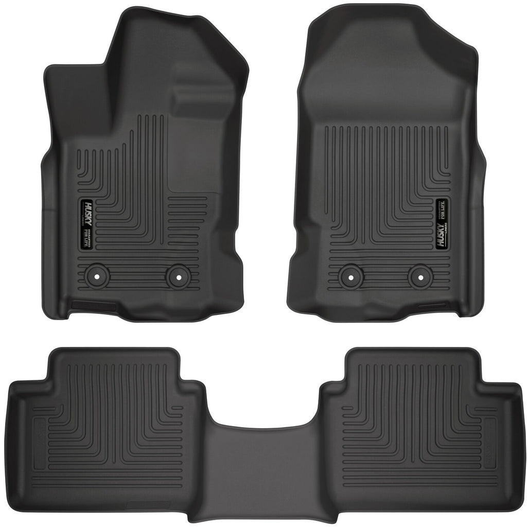 Weatherbeater Front And Second Seat Floor Liner Set; Black 93801 by Husky Liners