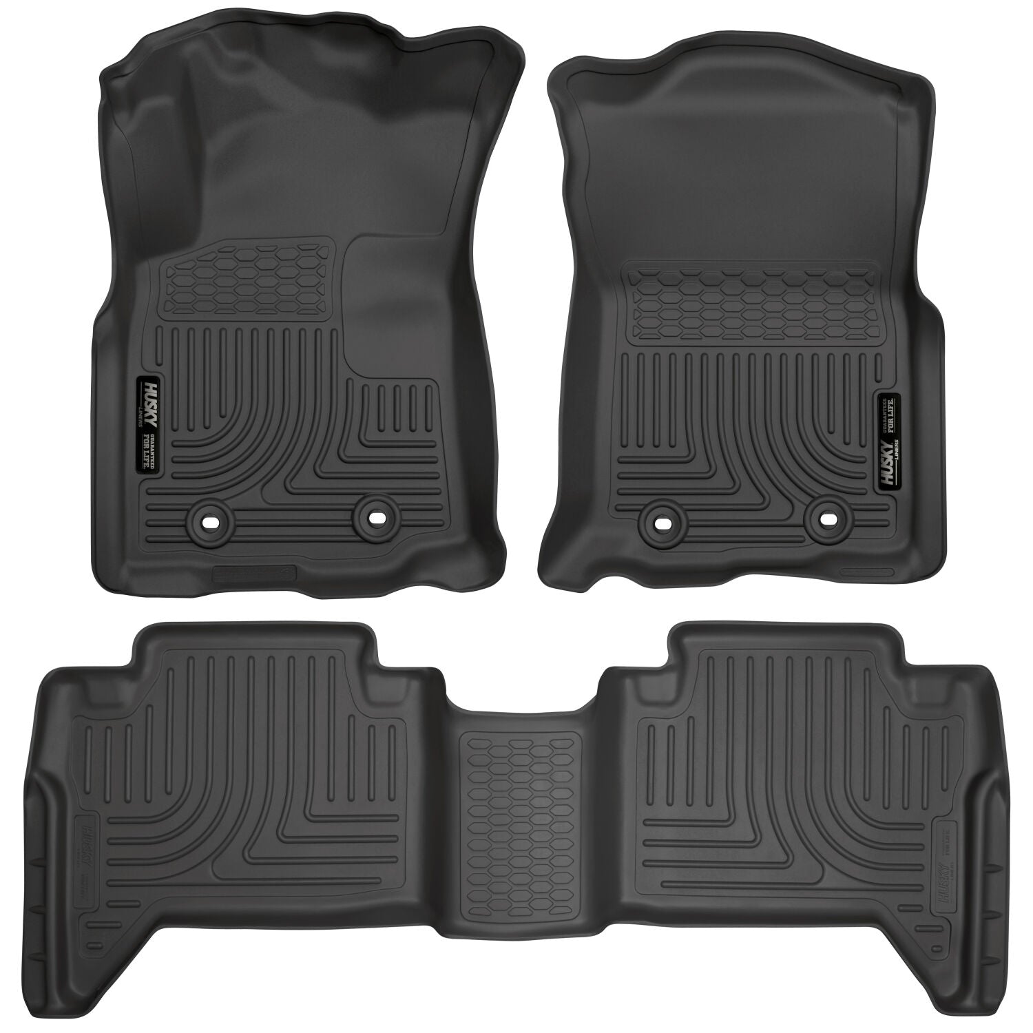Weatherbeater Front And Second Seat Floor Liner Set; Black 93941 by Husky Liners