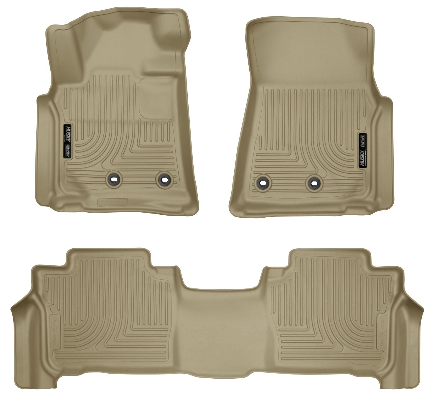 Weatherbeater Front And Second Seat Floor Liner Set; Black 96601 by Husky Liners
