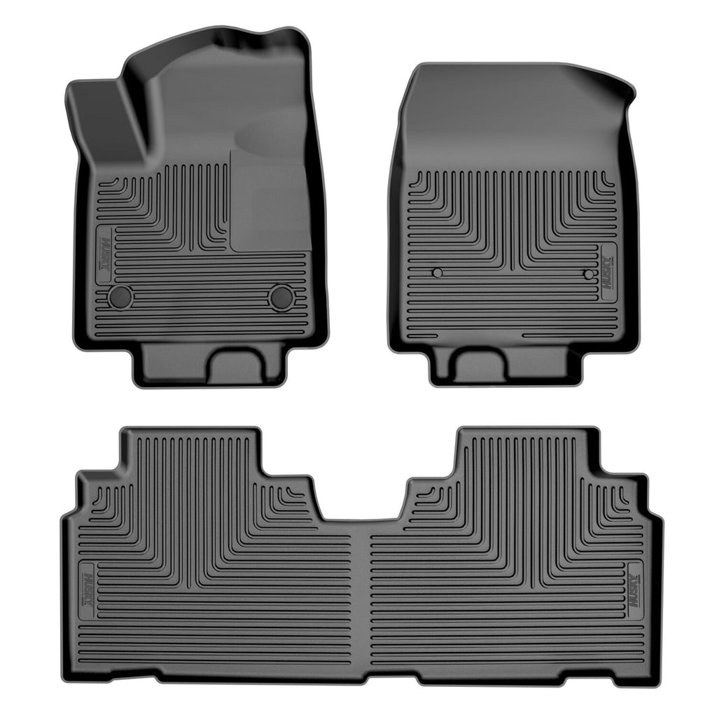 Weatherbeater Front And Second Seat Floor Liner Set; Black 96601 by Husky Liners