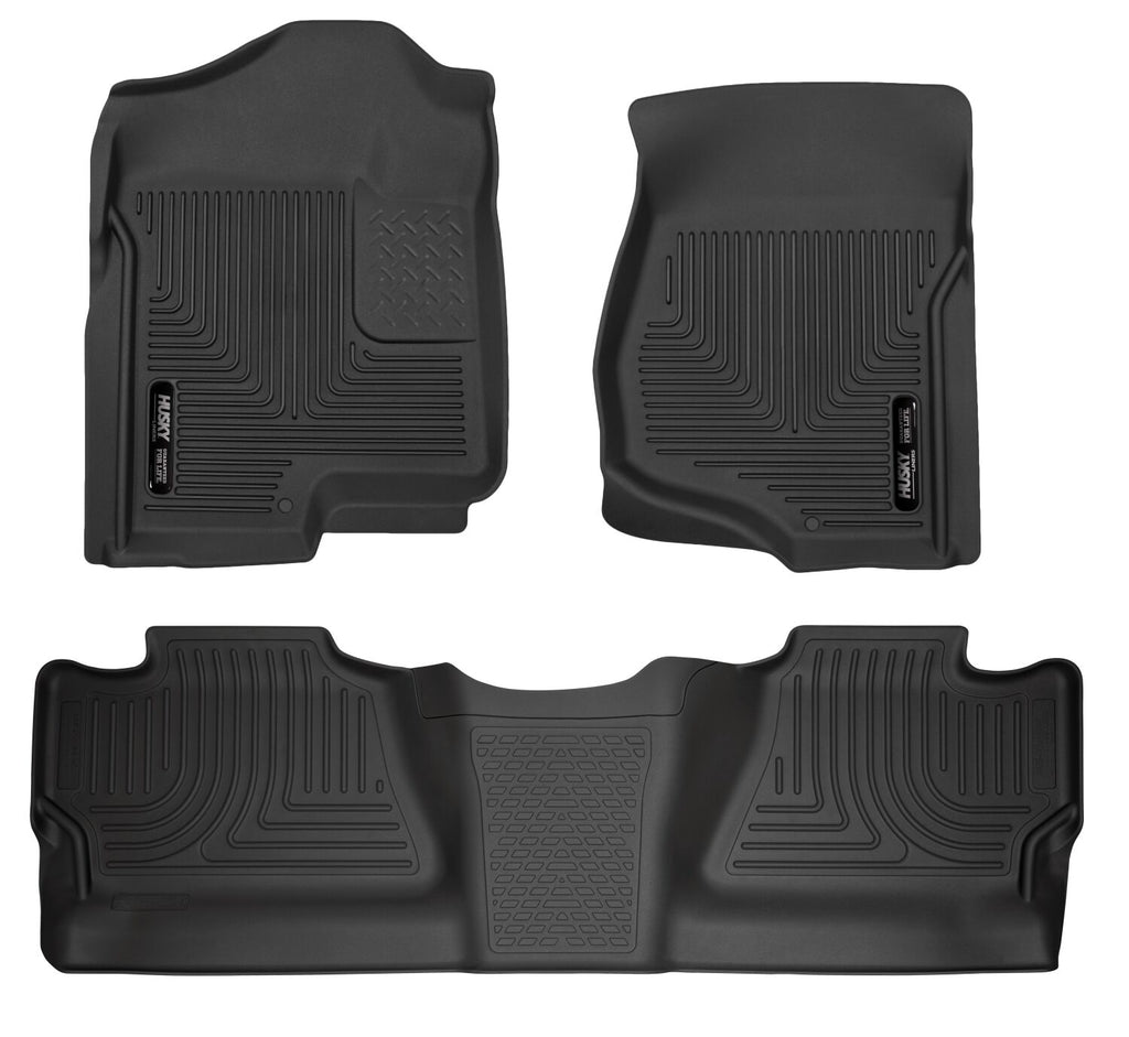 Weatherbeater - Front & 2nd Seat Floor Liners (Footwell Coverage) by Husky Liners