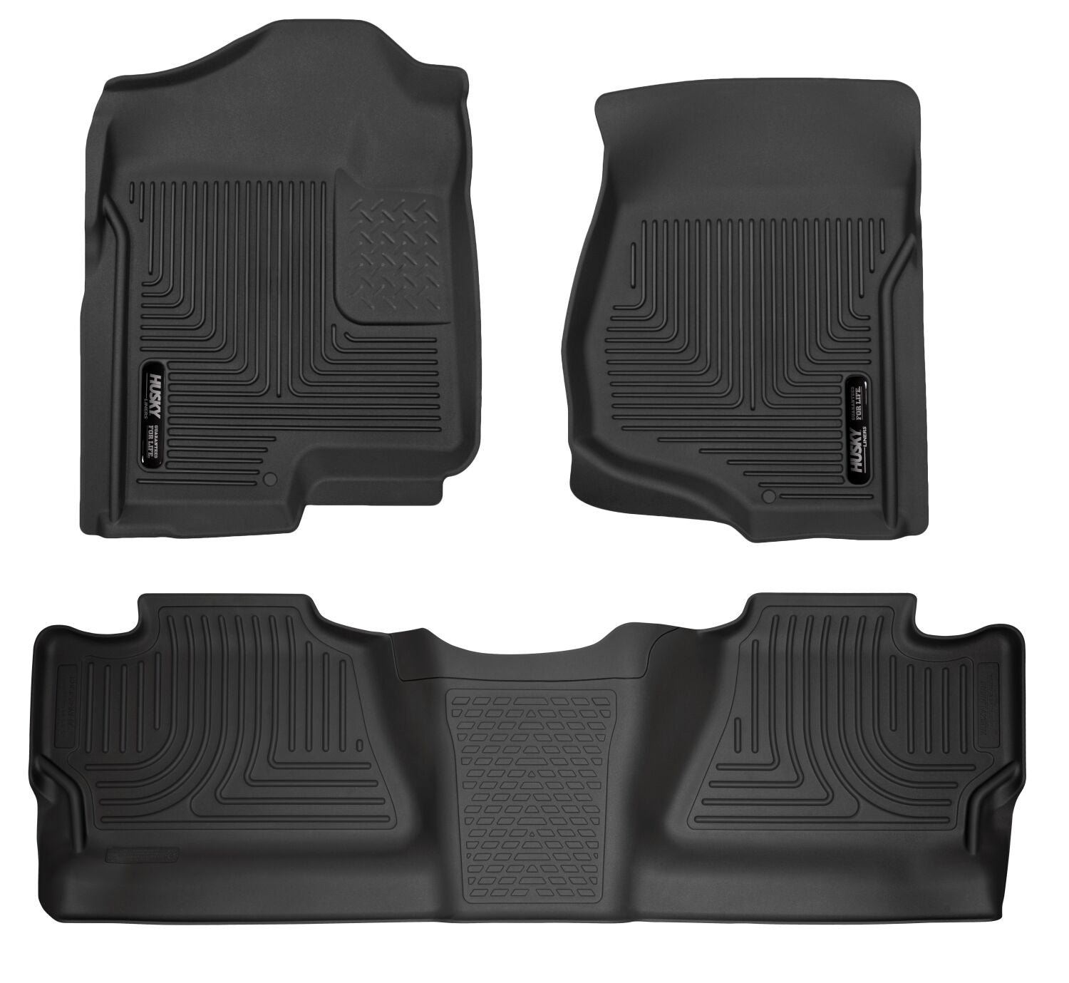 Weatherbeater - Front & 2nd Seat Floor Liners (Footwell Coverage) by Husky Liners
