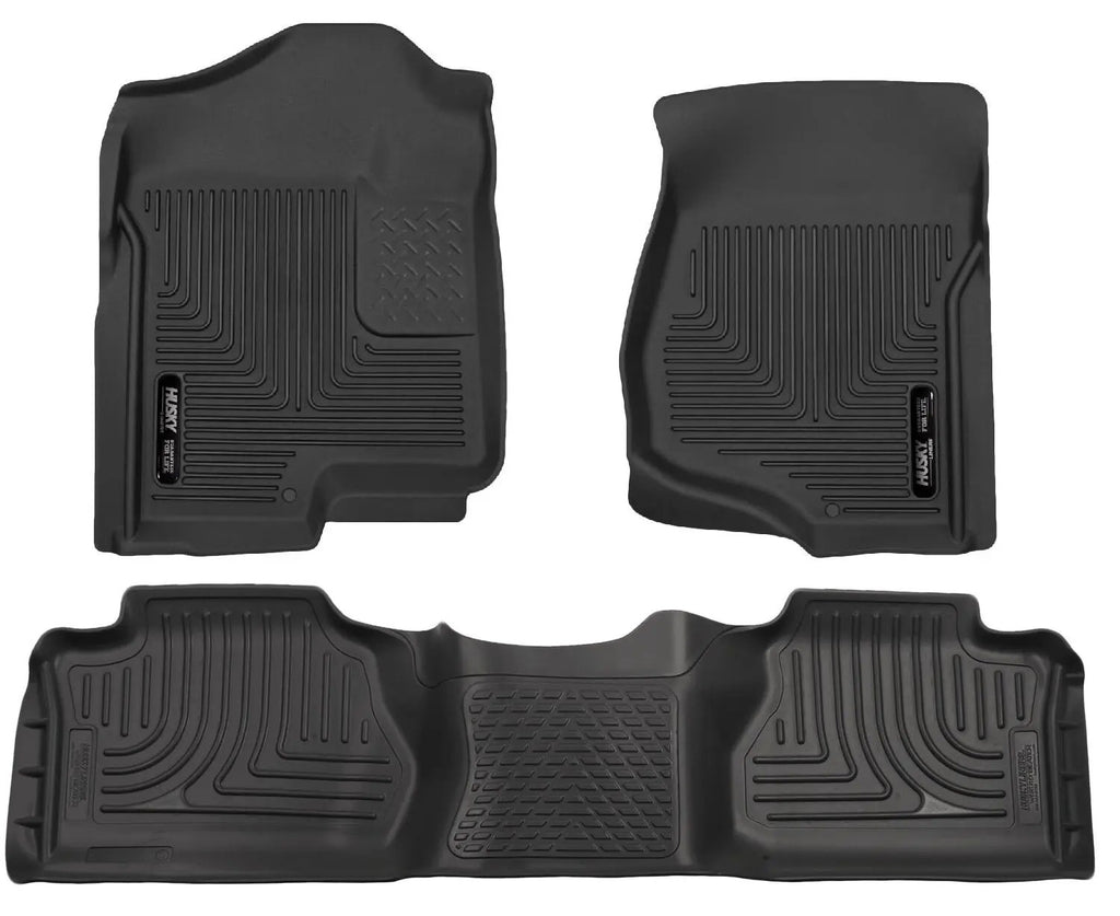 Weatherbeater - Front & 2nd Seat Floor Liners (Footwell Coverage) by Husky Liners