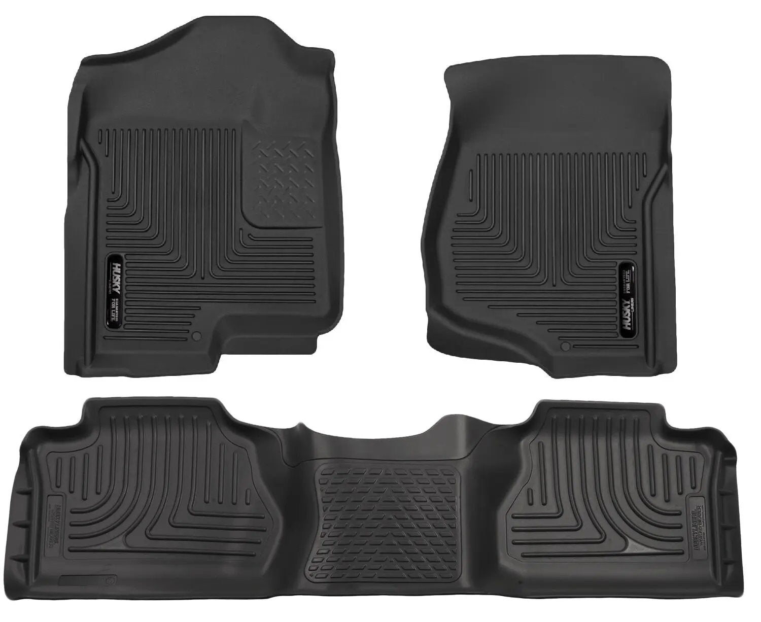 Weatherbeater - Front & 2nd Seat Floor Liners (Footwell Coverage) by Husky Liners