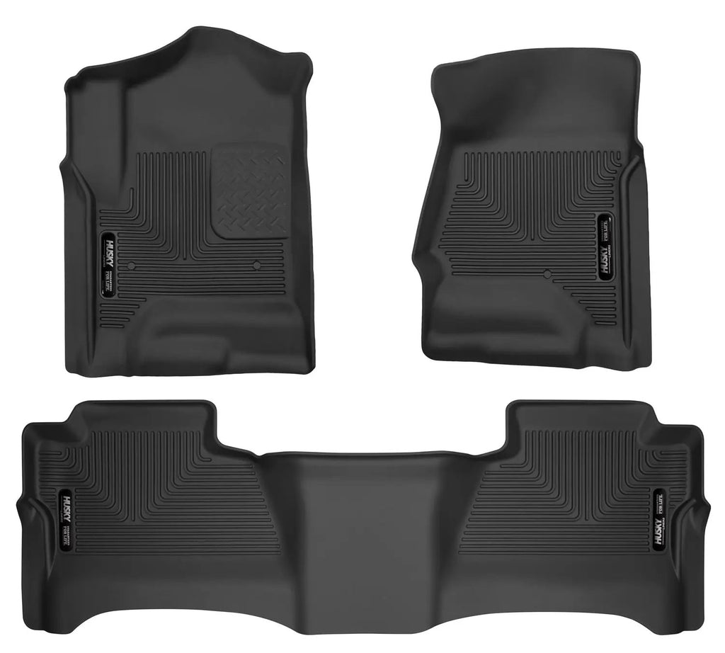 Weatherbeater - Front & 2nd Seat Floor Liners (Footwell Coverage) by Husky Liners