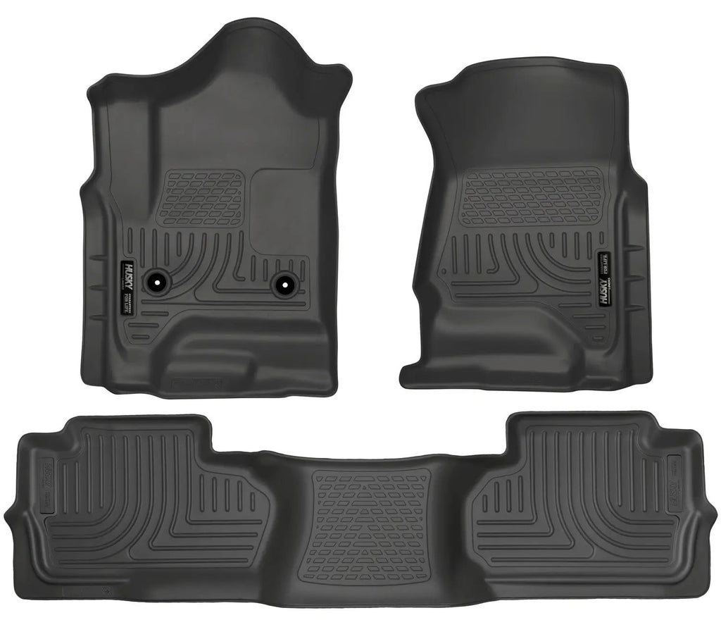 Weatherbeater - Front & 2nd Seat Floor Liners (Footwell Coverage) by Husky Liners