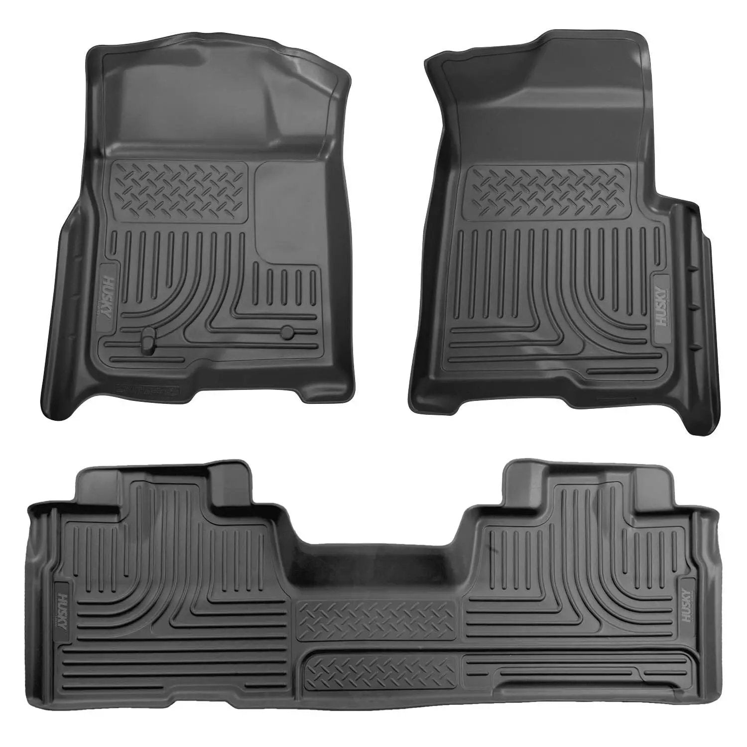 Weatherbeater - Front & 2nd Seat Floor Liners (Footwell Coverage) by Husky Liners