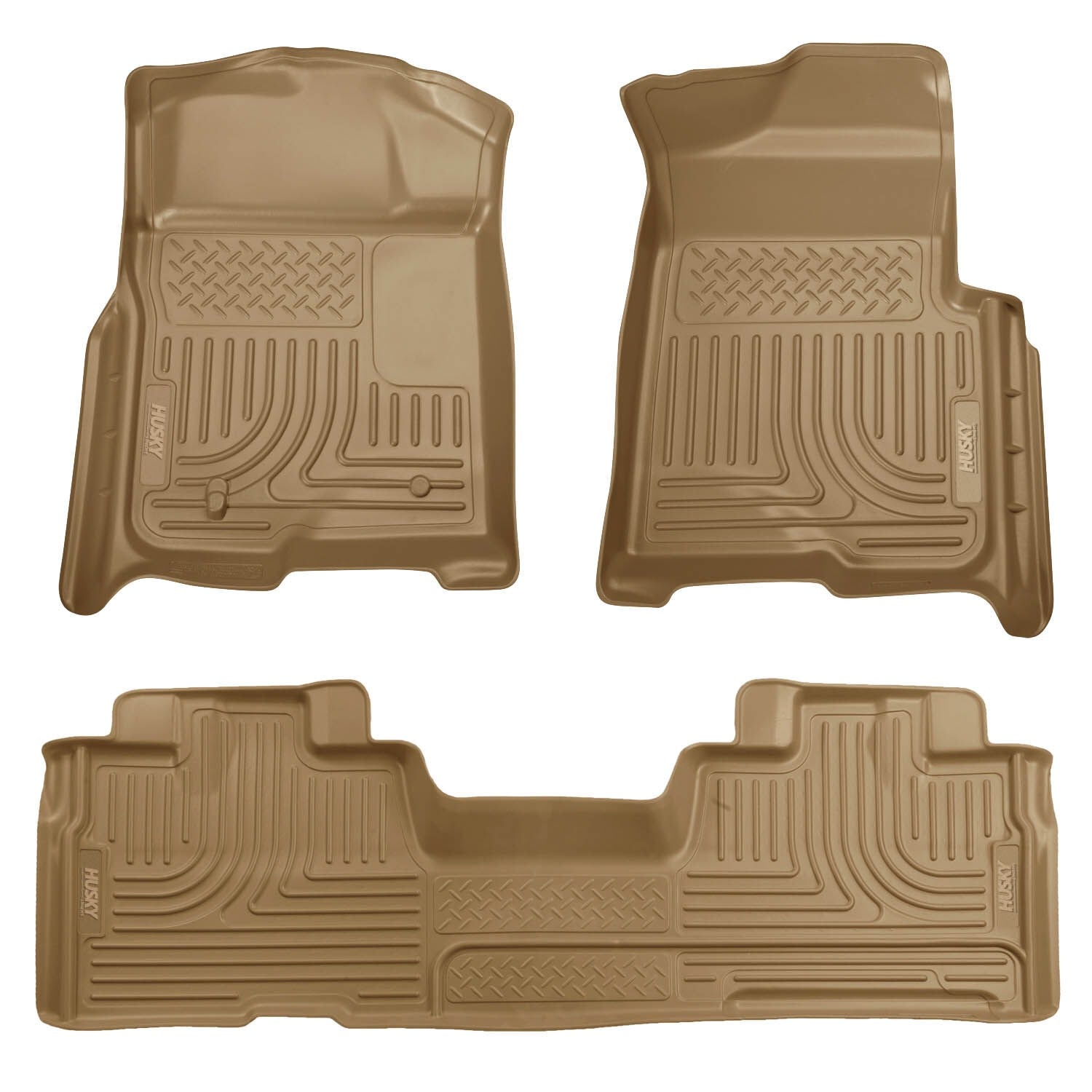 Husky Liners Weatherbeater - Front & 2nd Seat Floor Liners (Footwell Coverage) 98343 by Husky Liners