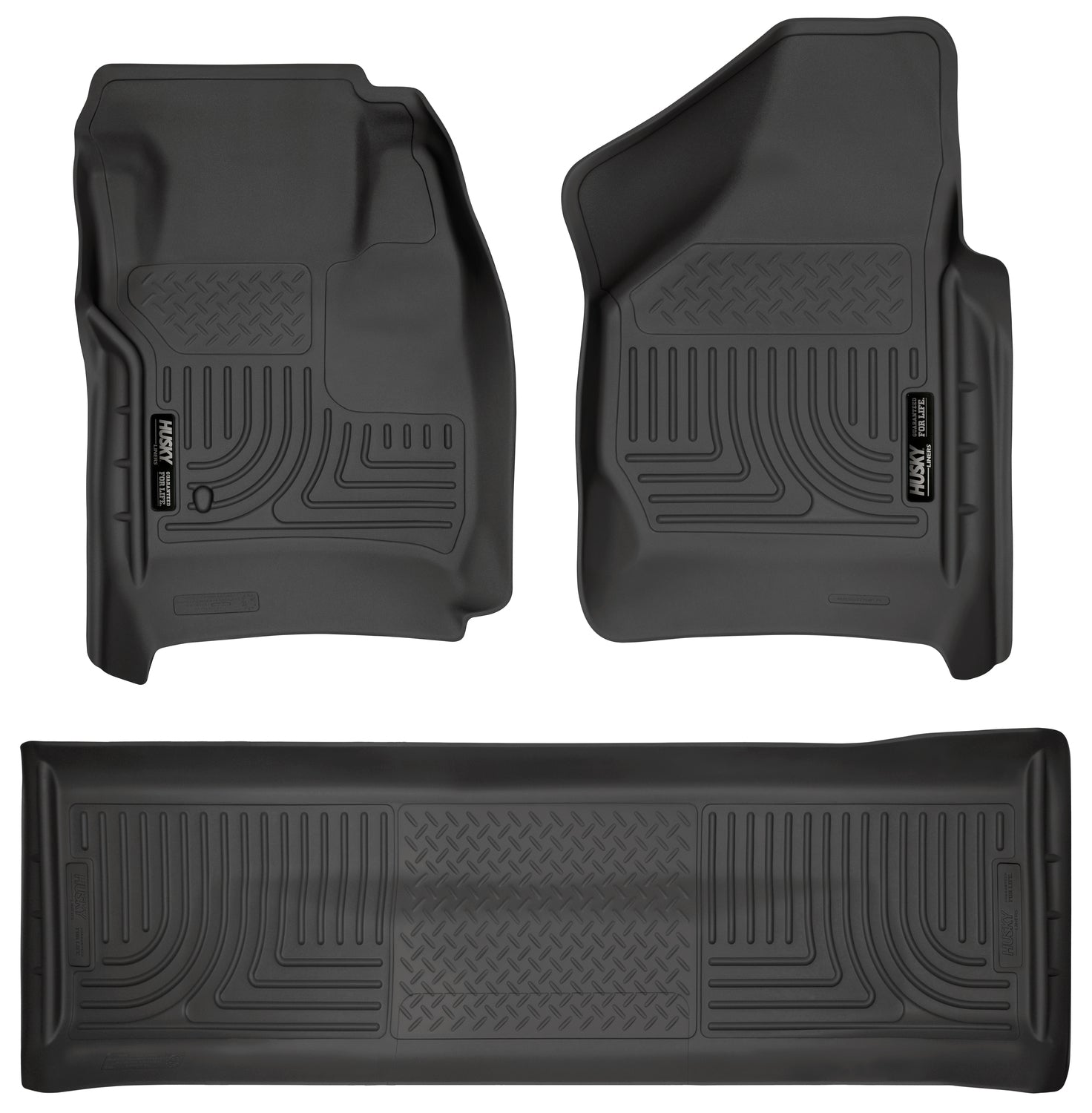 Weatherbeater - Front & 2nd Seat Floor Liners (Footwell Coverage) by Husky Liners