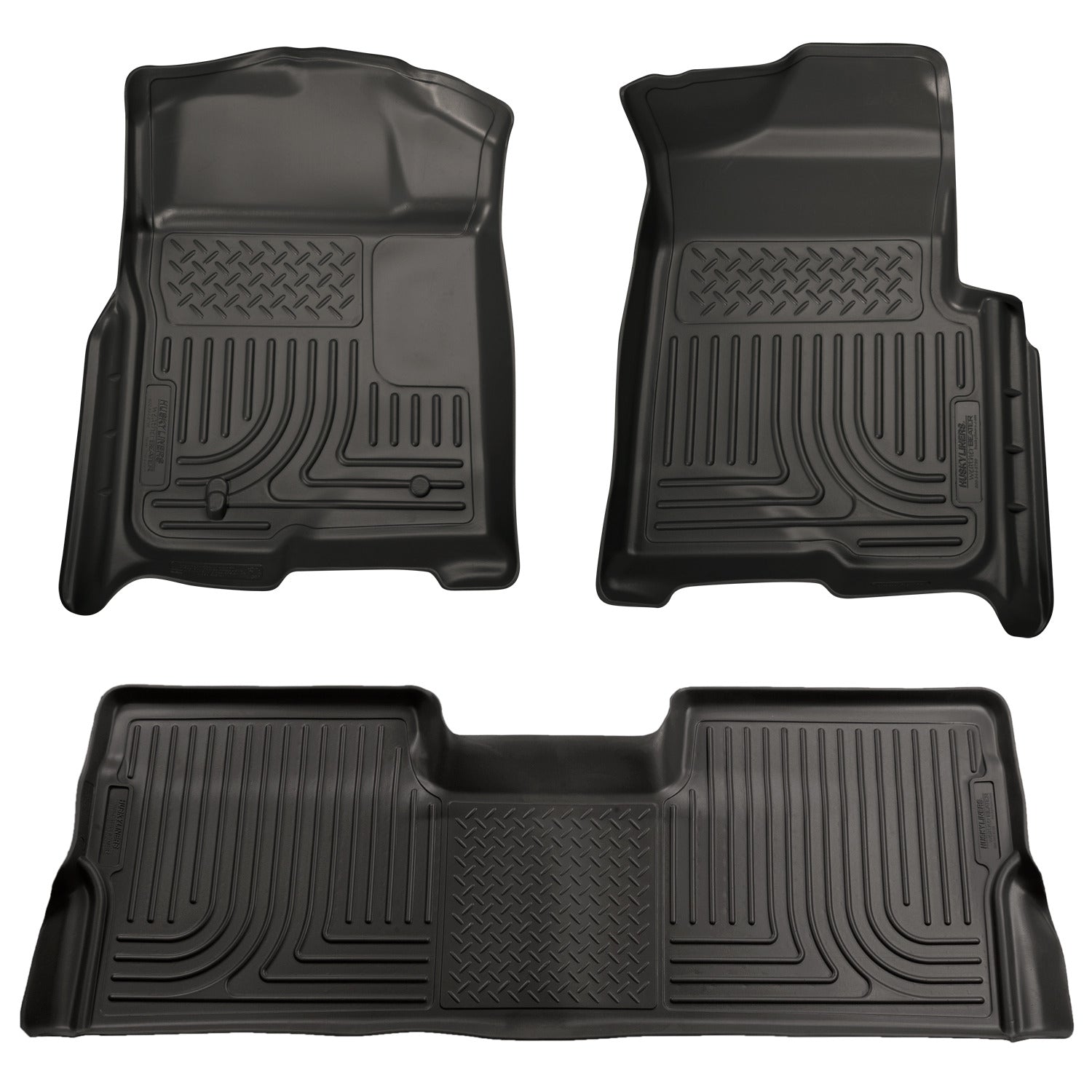 Weatherbeater - Front & 2nd Seat Floor Liners (Footwell Coverage) by Husky Liners