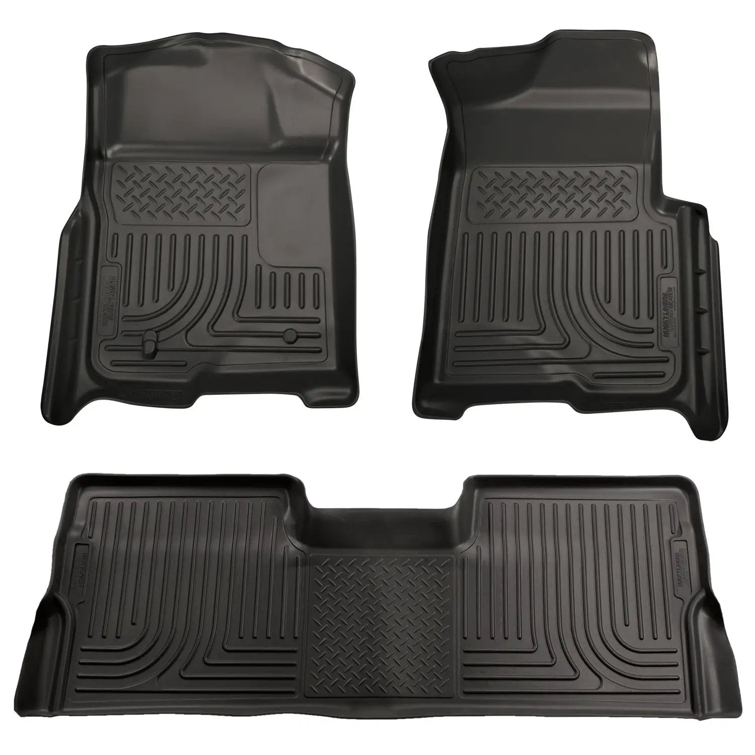 Weatherbeater - Front & 2nd Seat Floor Liners (Footwell Coverage) by Husky Liners