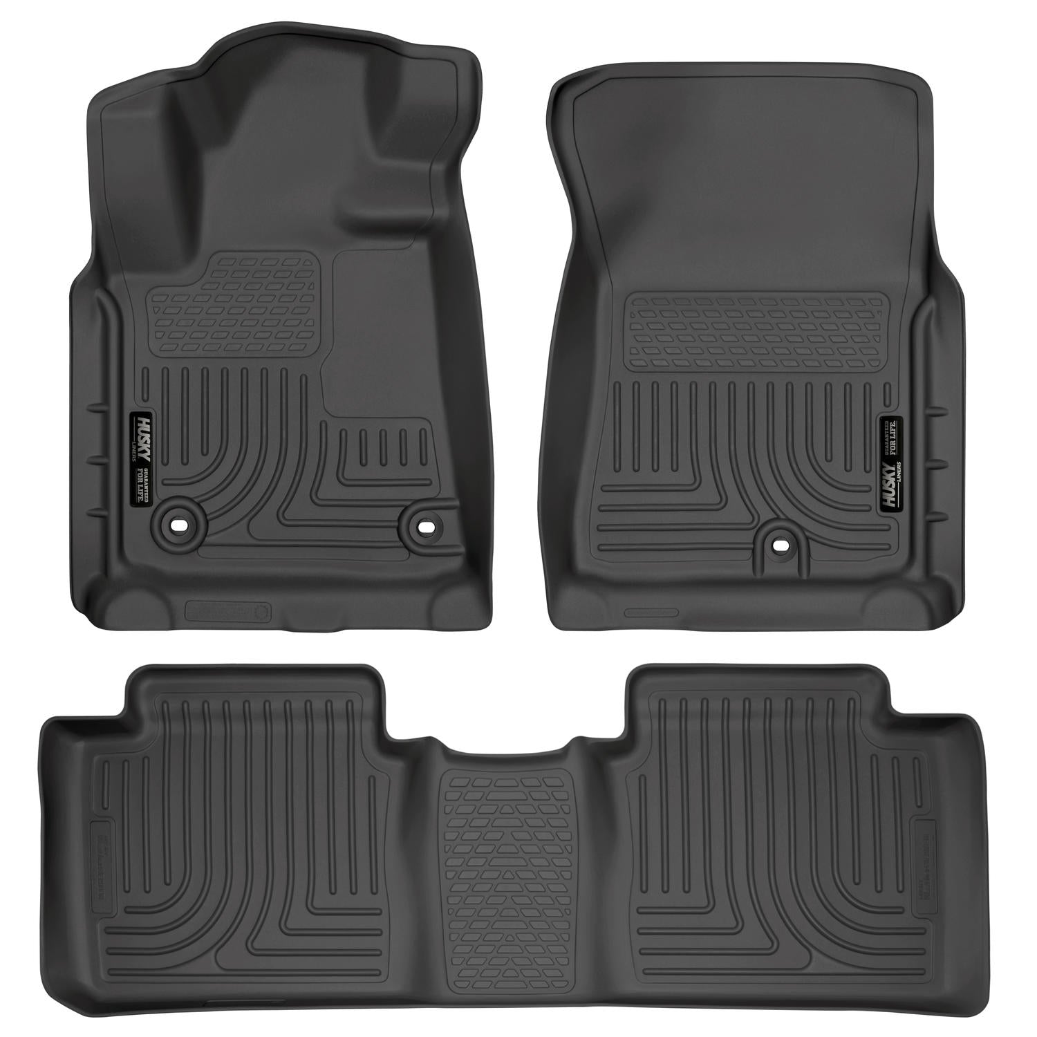 Weatherbeater - Front & 2nd Seat Floor Liners (Footwell Coverage) by Husky Liners