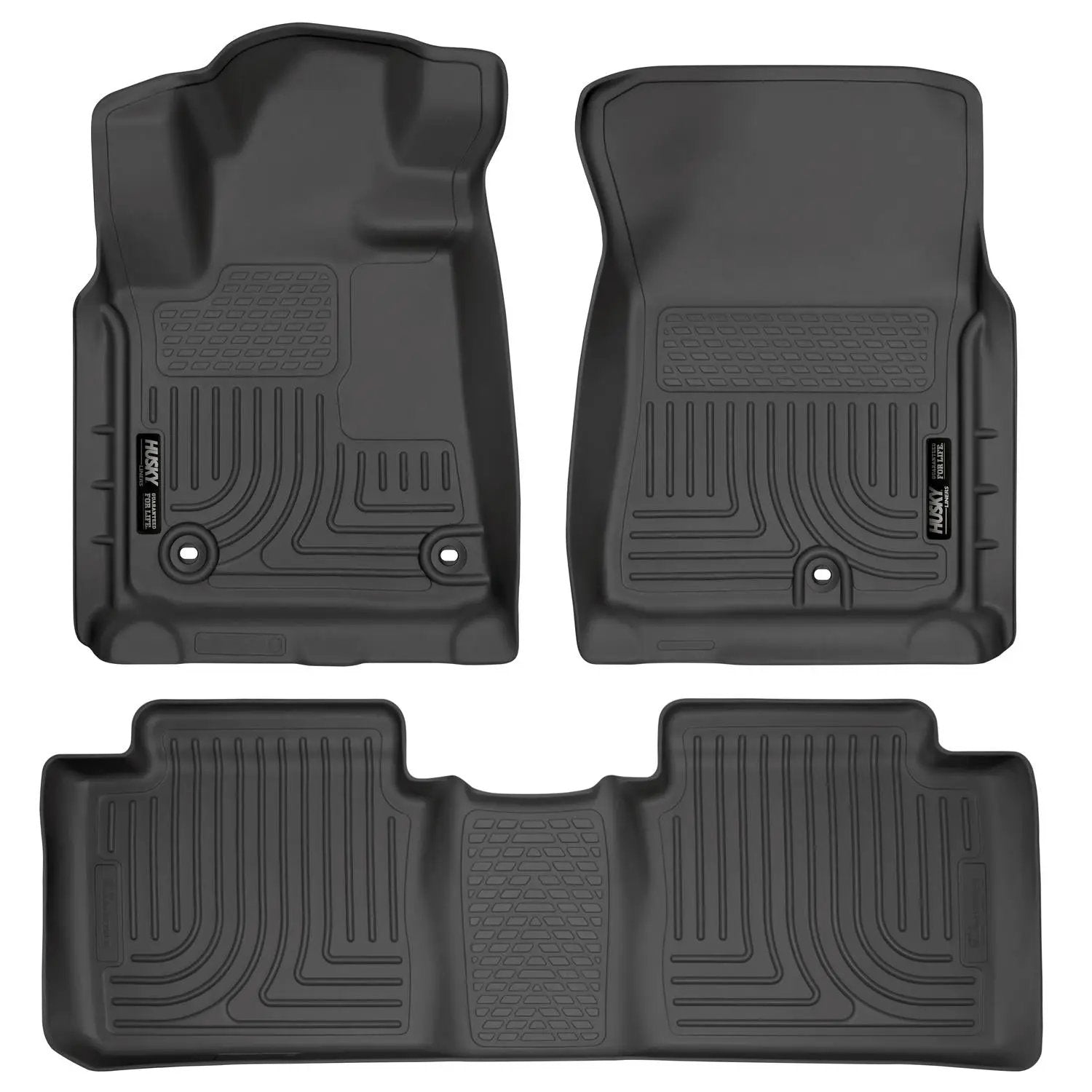 Weatherbeater - Front & 2nd Seat Floor Liners (Footwell Coverage) by Husky Liners