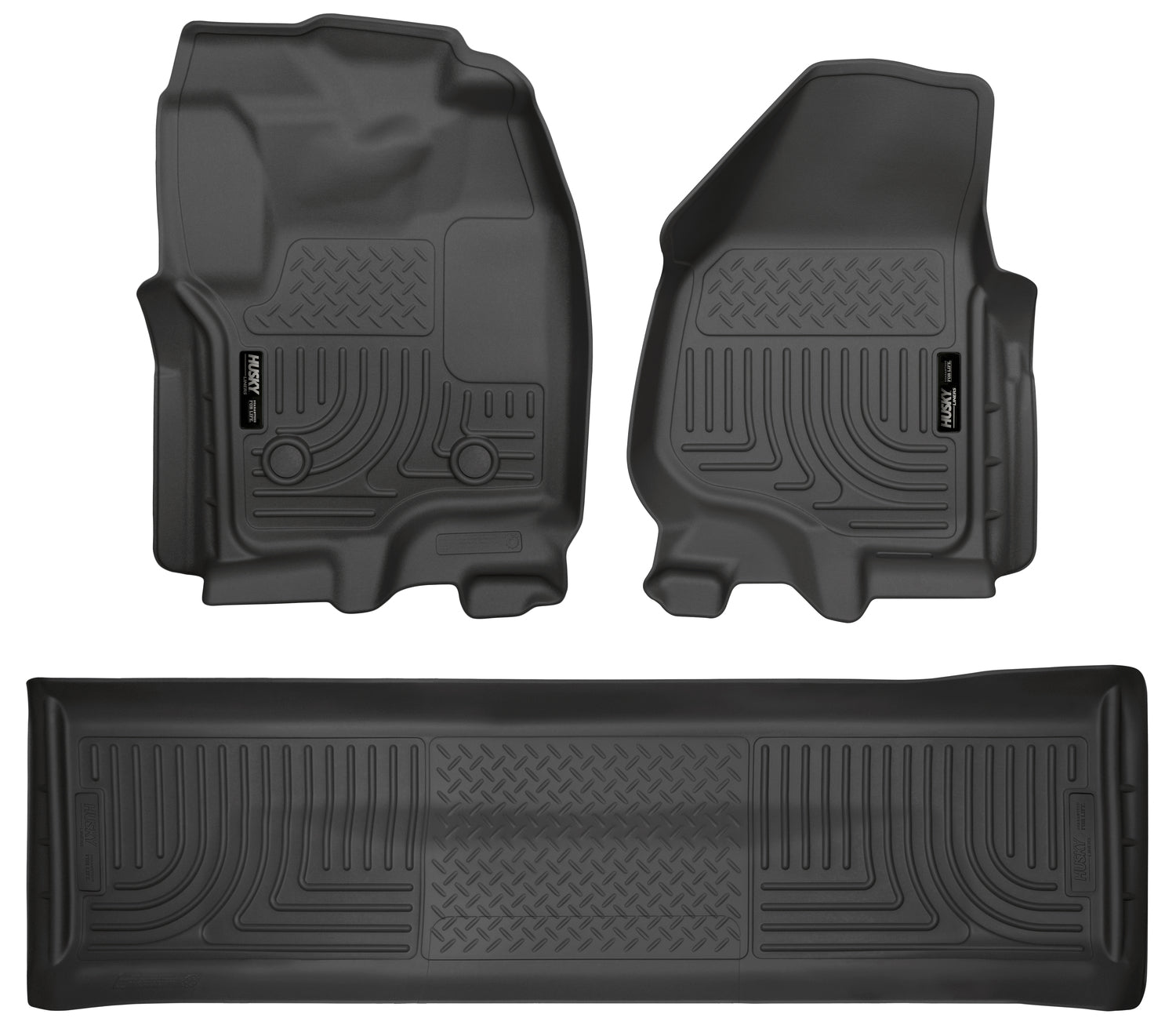 Weatherbeater - Front & 2nd Seat Floor Liners (Footwell Coverage) by Husky Liners