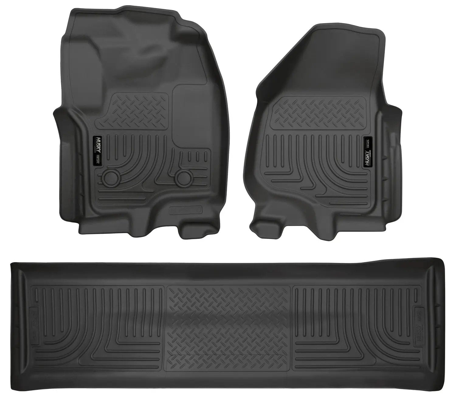 Weatherbeater - Front & 2nd Seat Floor Liners (Footwell Coverage) by Husky Liners