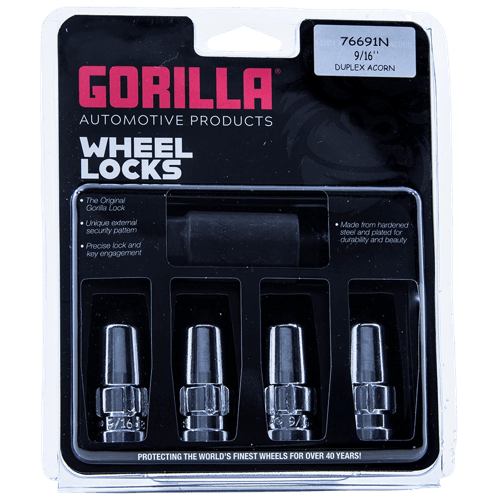 GORILLA LOCK DUP ACORN 9/16 CHR CLAM by Gorilla Automotive