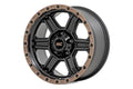 Rough Country 79 Series Wheel | One-Piece | Semi Gloss Black w/Bronze Ring | 17x8.5 | 5x5 | 0mm by Rough Country