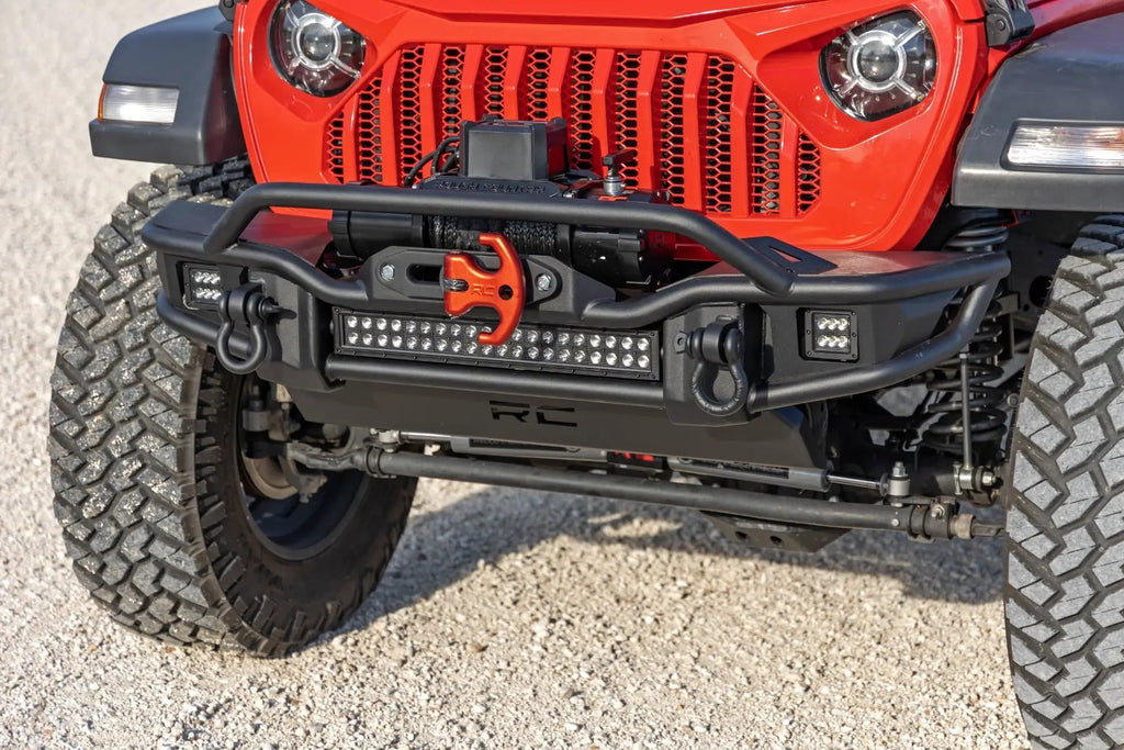 Front Winch Bumper | Tubular | Skid Plate | Jeep Gladiator JT/Wrangler JK & JL/Wrangler Unlimited by Rough Country