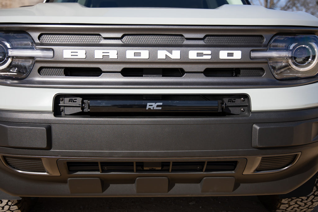 LED Light Kit | Bumper Mount | 20" Black Single Row | White DRL | Ford Bronco Sport (21-26) by Rough Country