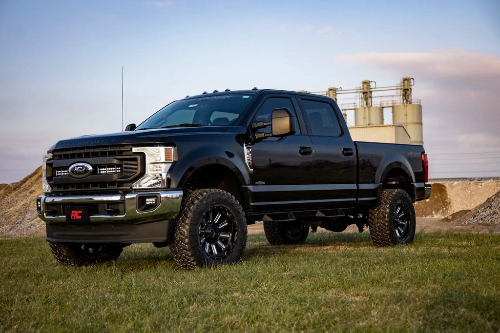 LED Light Kit | Grille Mount | 10 Inch Black | Slimline | Ford F-250 Super Duty (20-22) by Rough Country