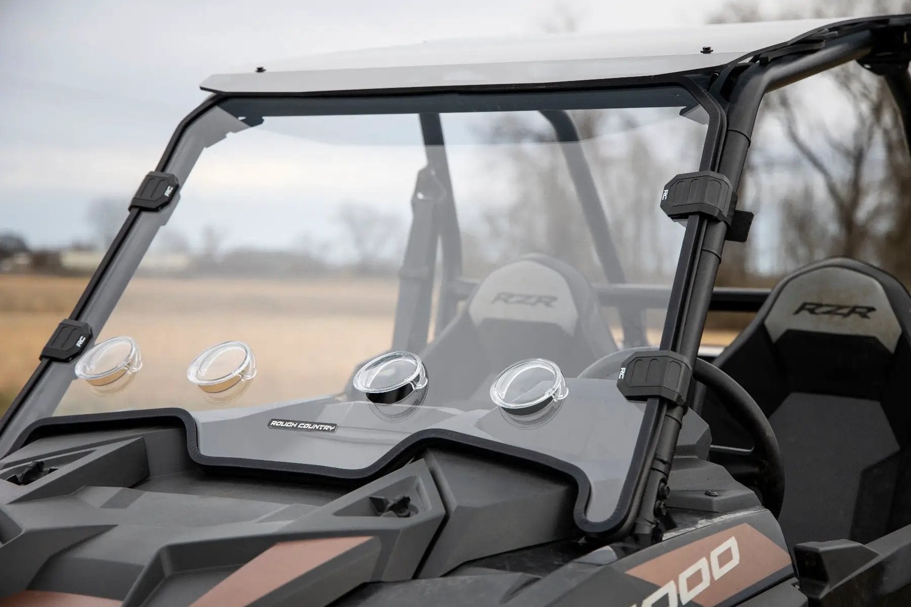 Vented Full Windshield | Scratch Resistant | Polaris RZR XP 1000 by Rough Country